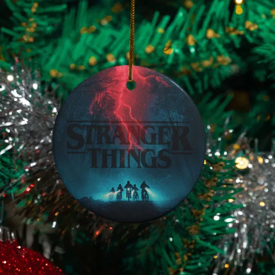 Discover Things Retro Adventure Night Ceramic Christmas Ornament - Mystery Scene Keepsake