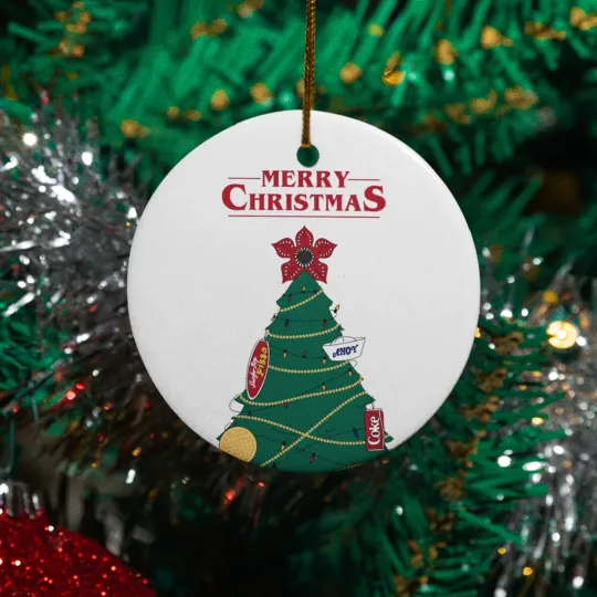 Discover Merry Christmas Thigns Ceramic Ornament - Retro Xmas Tree Decorations Keepsake