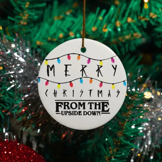 Discover Merry Christmas Things Ceramic Ornament - From The Parallel World Xmas Lights