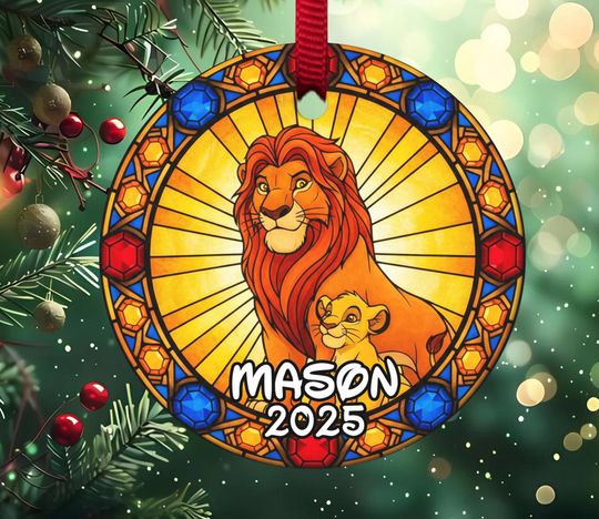 Discover Lion ceramic Ornament, Lion Ornament, Movie Holiday Ornament, Christmas 2025, Christmas Decor, Movie Ornament, Halloween Gift AXIV19