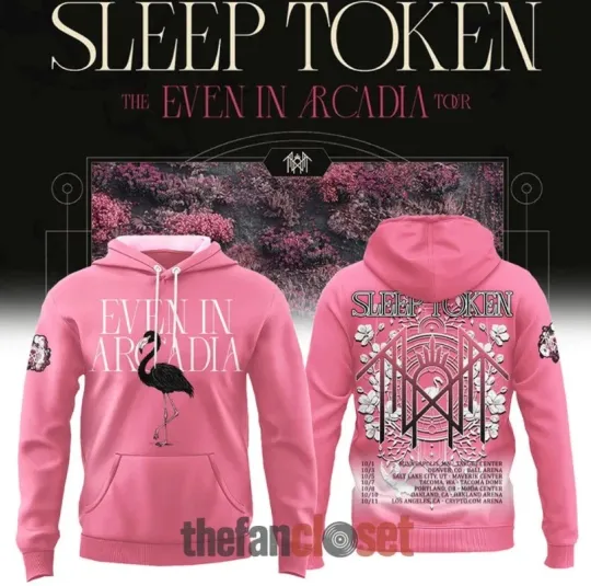 Discover Sleep Tokenn The Even In Arcadia Tour 2025 Pink 3D Hoodie