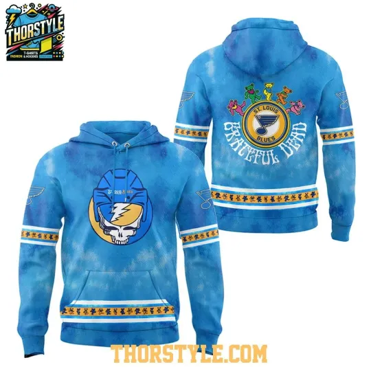 St.Louis Blues Grateful Dead Happy 60th Anniversary All Over Print 3D Hoodie