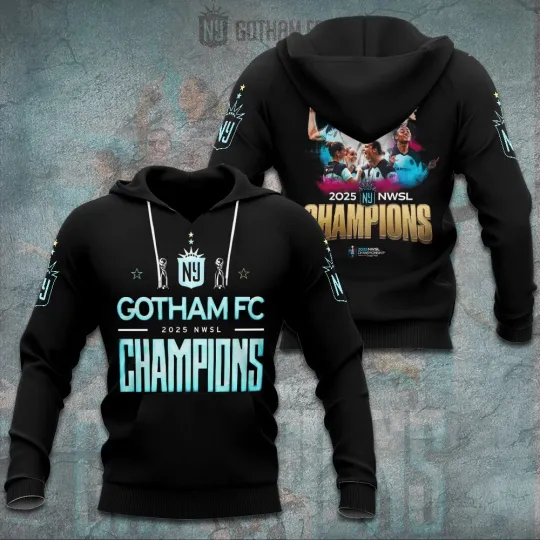Discover Gotham FC 2025 NWSL Champions 3D Hoodie for Fans