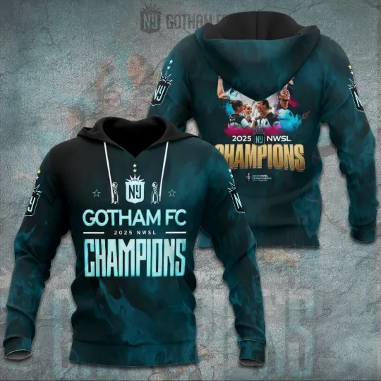 Discover Gotham FC 2025 NWSL Champions 3D Hoodie