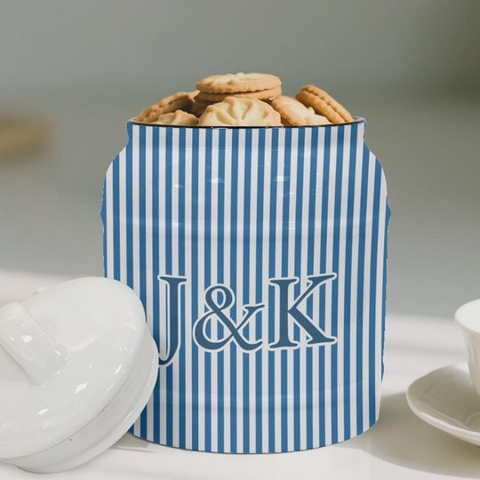 Discover Personalized Cookie Jar, Custom Pattern Ceramic Jar, Name Jar, Modern Kitchen Gift