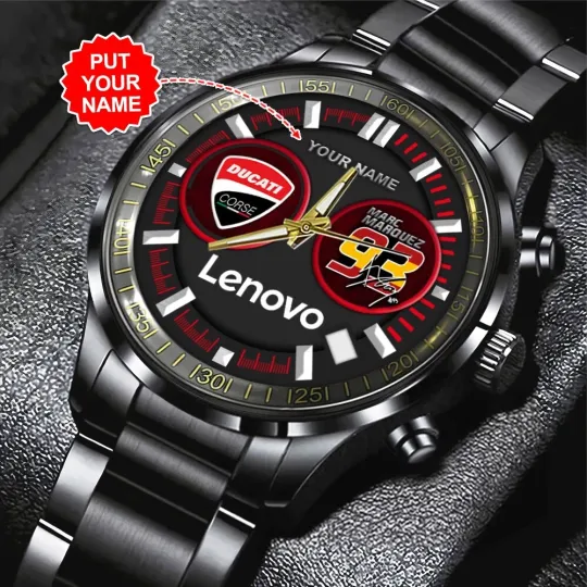 Discover Personalized Marc Marquez Black Stainless Steel Watch, Gift For Dad, Christmas Gift
