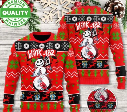 B182 Snowman and Santa Rabbit 3D Ugly Christmas Sweatshirt