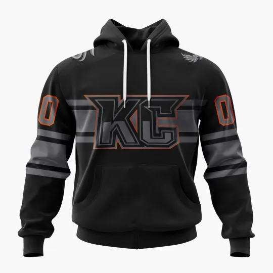 Personalized Kansas City Mavericks 2025/26 Blackout Hoodie