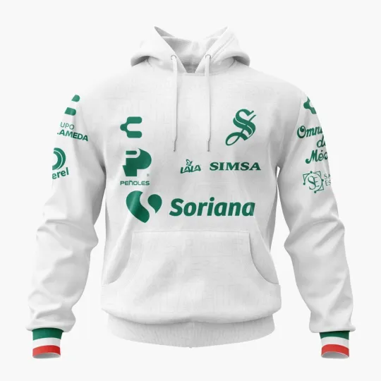 Discover Personalized LIGA MX Club Santos Laguna 2025/26 Third Hoodie