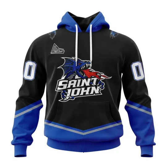 Discover Personalized Saint John Sea Dogs 2025/26 Saint John Flames Hoodie