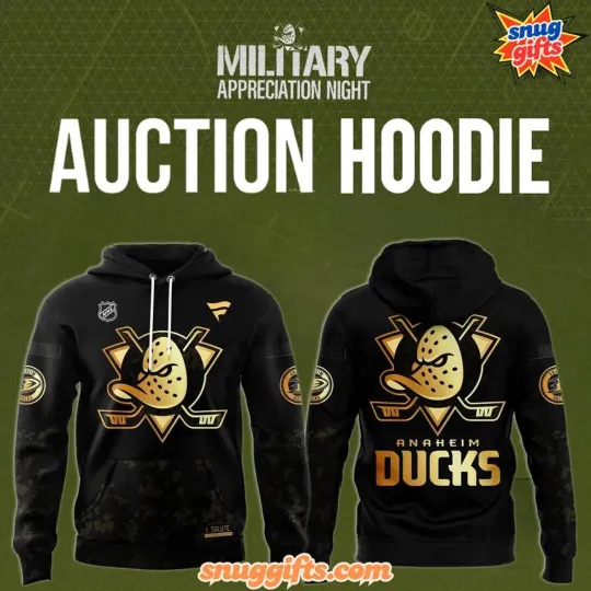 Personalized Anaheim Ducks Military Appreciation Night 2025 Hoodie