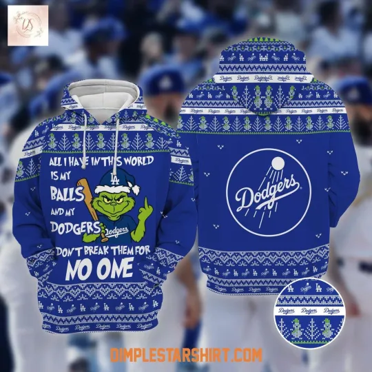 Los Angeles Dodgers funny character All I Have Is Dodgers Christmas Hoodie