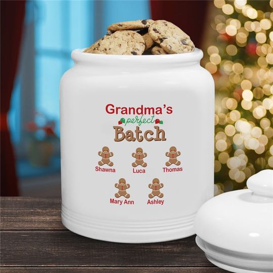 Discover Life Is Sweeter Personalized Ceramic Cookie, cookie container, cookie, ceramic, white personalized jar, Christmas gifts, holiday cookies
