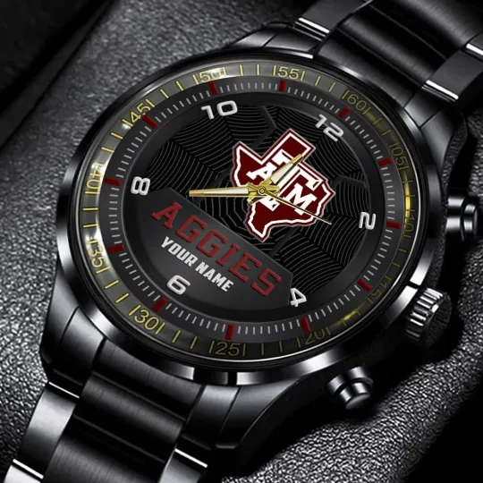 Discover Texas A&M Aggies Stainless Steel Watch, Gift For Dad, Christmas Gift