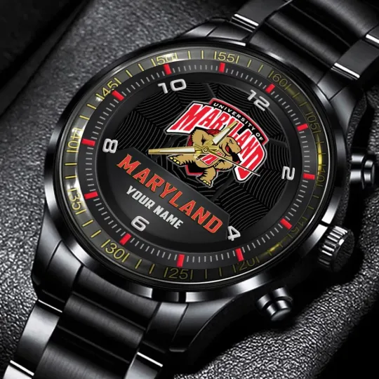 Discover Maryland Terrapins Stainless Steel Watch, Gift For Dad, Christmas Gift