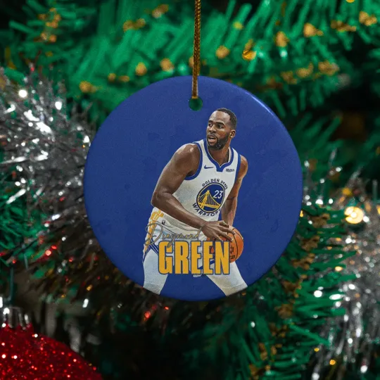 Draymond Green Ceramic Christmas Ornament - Golden State Tribute Keepsake Xmas
