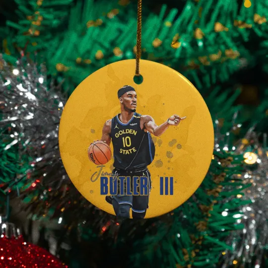 Jimmy Butler Fans Ceramic Christmas Ornament - Golden State Tribute Keepsake