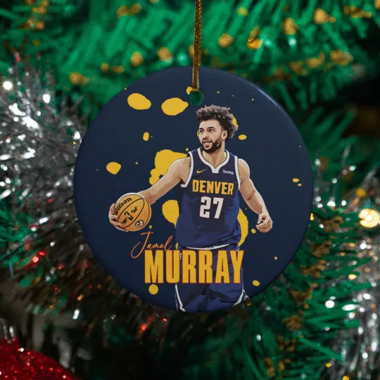 Discover Jamal Murray #27 Fans Ceramic Christmas Ornament - Denver Tribute Keepsake Xmas