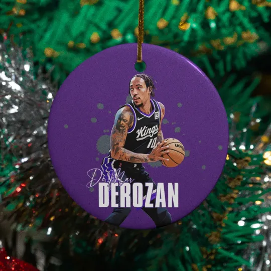 Discover DeMar DeRozan #10 Fans Ceramic Christmas Ornament - Sacramento Tribute Keepsake