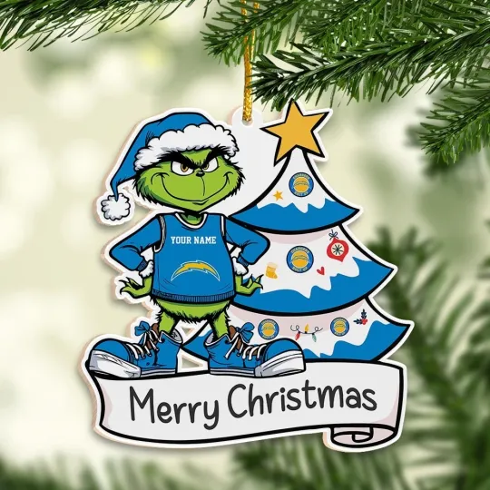 Discover Personalized Los Angeles Team Chargerss Christmas Ornament Gift For Fans