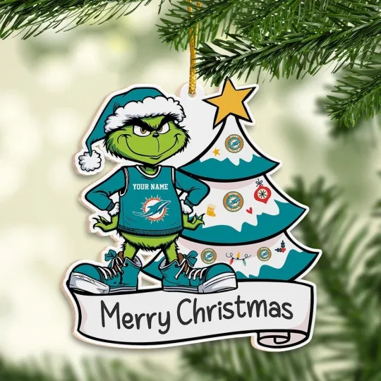Discover Personalized Miami Team Dolphinss Christmas Ornament Gift For Fans