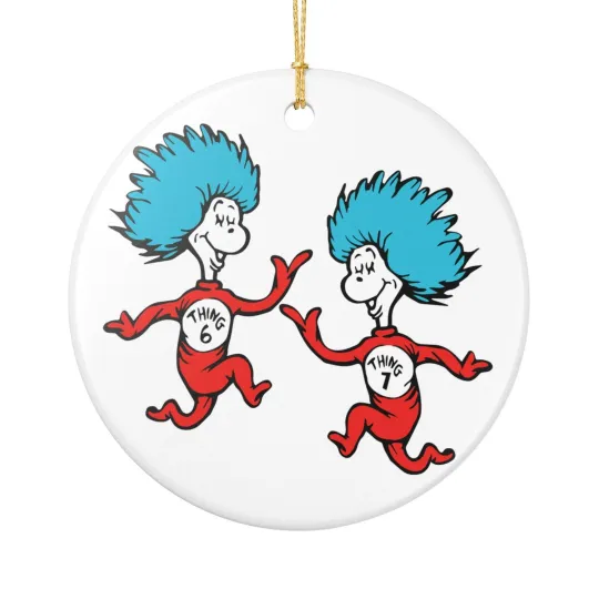 Discover Six Seven 67 Ceramic Christmas Ornament Thing 6 Thing 7 Funny Xmas Holiday Gift