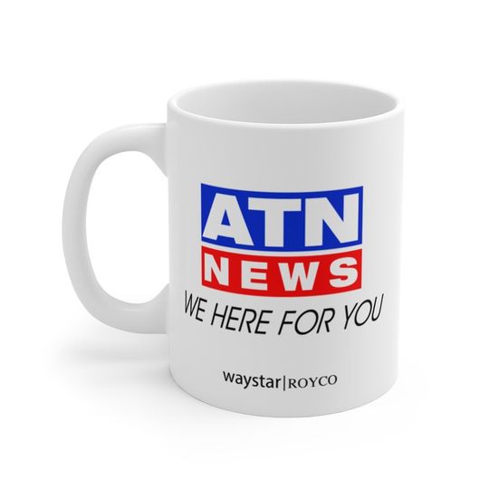 Discover Succession ATN News Mug - Waystar Royco Logan Roy Kendall Roy Roman Roy TV Show Gift