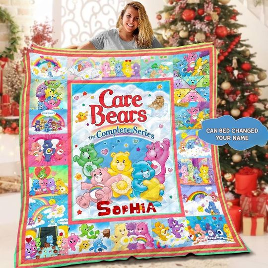 Discover Personalized Care Bears Quilt Blanket, Lover Care Bears Fleece Blanket, Care Bears Bedding Blanket, Halloween Blanket, Christmas Blanket.