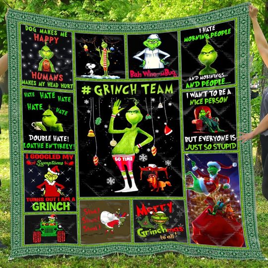 The funny character Christmas Quilt Blanket, funny character Christmas Blanket, Lover funny character Bedding Blanket, Christmas Blanket.