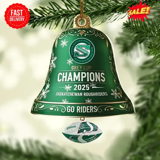 Saskatchewan Roughrider 2025 Grey Cup Champions Acrylic Ornament