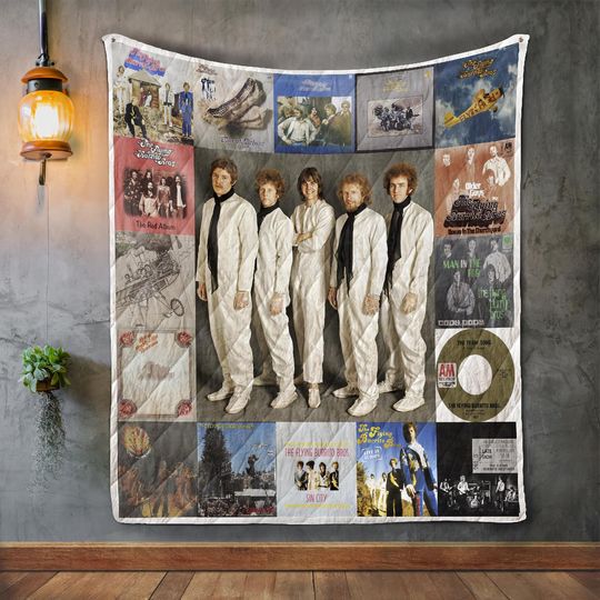 Discover The Flying Burrito Brothers Quilt Blanket, Flying Burrito Brothers Blanket, Band Bedding Blanket, Christmas Blanket.