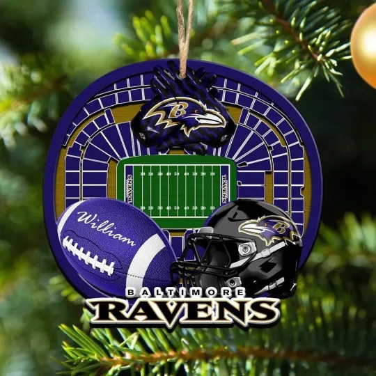 Discover Personalized Baltimore Football Team Ravenss Christmas Ornament Gift Decor