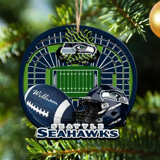 Discover Personalized Seattle Football Team Seahawkss Christmas Ornament Gift Decor
