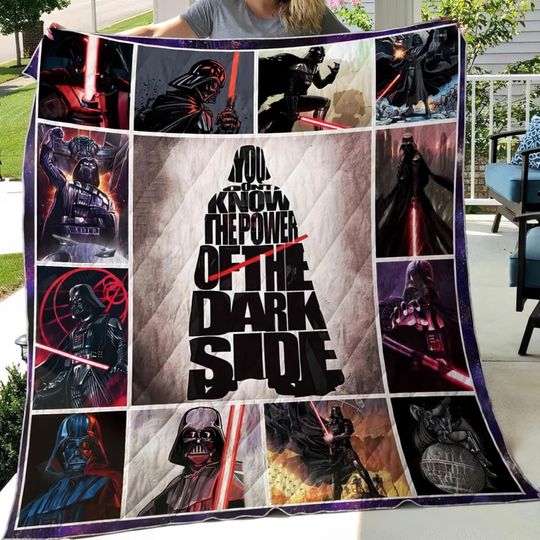 Discover Darth Vader Quilt Blanket, Lover Darth Vader Cozy Quilt Blanket, Star Wars Bedding Blanket, Gift For Fans, Christmas Blanket.