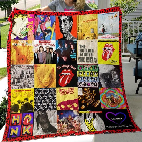 Rolling Stones Albums Quilt Blanket, Lover Rolling Stones Peanuts Blanket, Halloween Blanket, Christmas Blanket