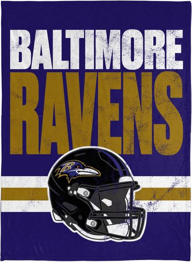 FOCO Baltimore Ravens Fleece Blanket, Home & Living