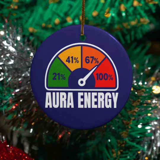 Discover 67 Aura Energy Ceramic Christmas Ornament - Six Seven Xmas Holiday Keepsake