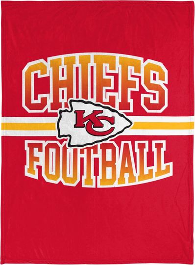 Kansas City Chiefs Fleece Blanket Stripe Logo