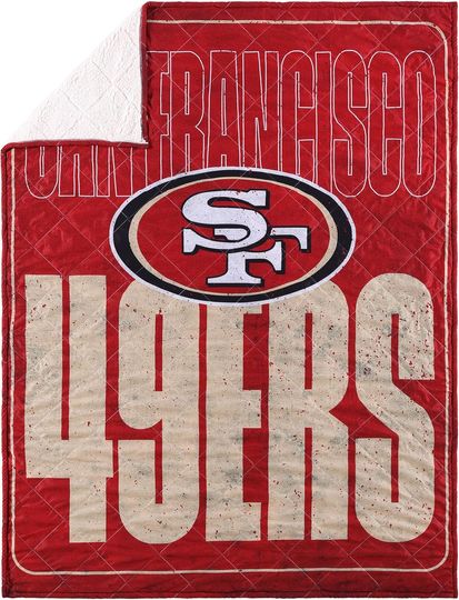 Discover FOCO Football Team Logo Fleece Blanket  Sherpa Lined