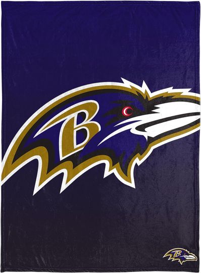 Baltimore Ravens Fleece Blanket, Gradient Micro Raschel
