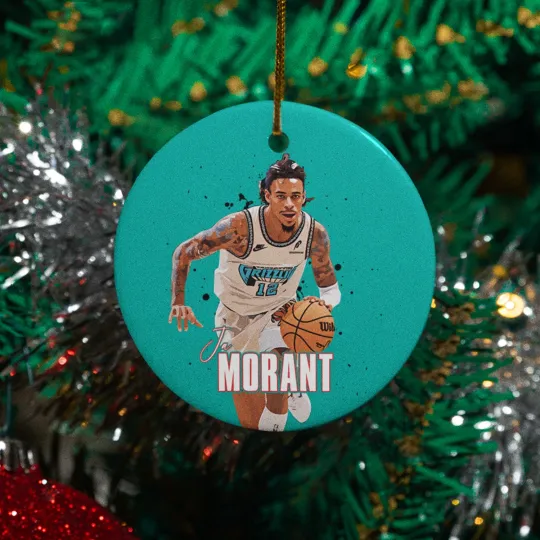 Discover Ja Morant #12 Fans Ceramic Christmas Ornament - Memphis Sport Tribute Keepsake