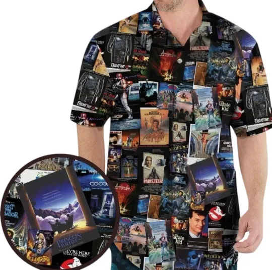 Discover 1980s Movies Hawaiian Shirt Casual Button Down Shirt Unisex Adults Size S-5XL