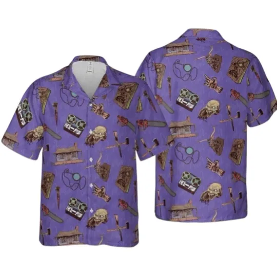 Discover Evil Dead Horror Hawaiian Shirt Casual Button Down Unisex Adults Outfit S-5XL