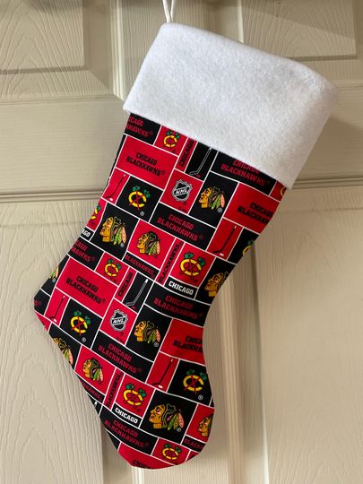 Discover Chicago Blackhawks Christmas Stocking