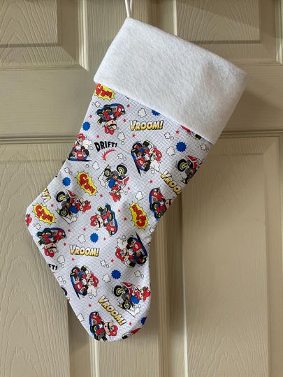 Super Mario cart Christmas Stocking