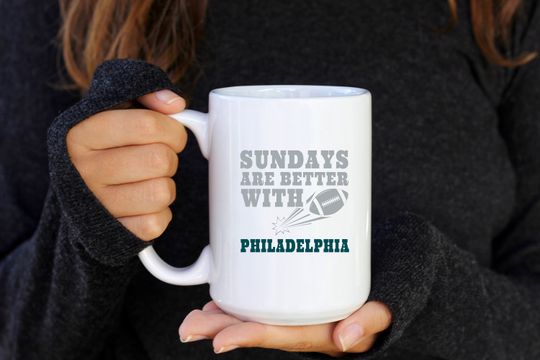 Discover Football Mug, Modern Mug, Quote Mug, Fall Mug, Athletic Mug, Fun Mug, Funny Mug, Philadelphia Eagles, Philadelphia Mug, Philadelphia Mug