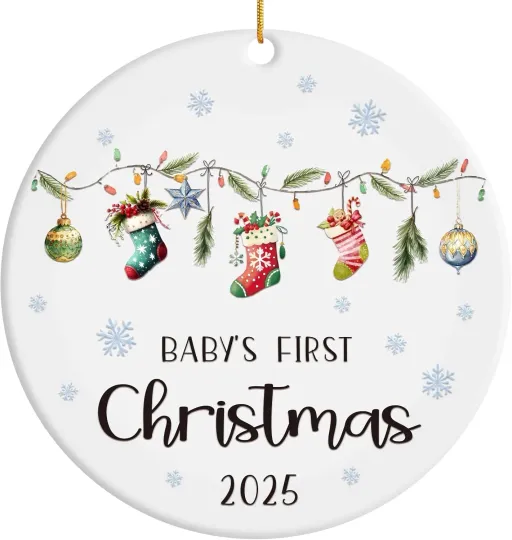 Discover Baby's First Christmas Ornament 2025 - My First Christmas Ornament Boy and Girl
