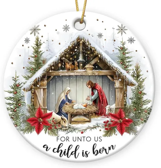 Discover Christmas Nativity Scene - Religious Christmas Ornaments 2025, Jesus for Tree