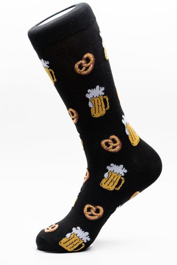 Discover Beer and Pretzel Socks | Fun Socks | Brewery Socks | Alcohol Socks | Beer Gifts | Groom Socks | Funky Socks