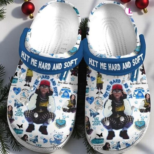 Billie Eilish Crocband Clogs, Music Crocs Shoes Hit Me Hard & Soft, Footwear Men Women Kids